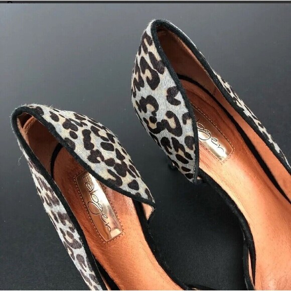 Halogen Leopard Print Heels Womens Calf Hair Marlie D' Orsay Pumps Sz 9 1/2 M - Picture 7 of 12